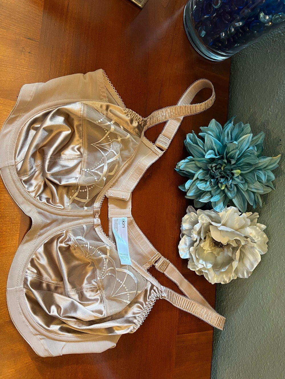 Elomi Satin Underwire Bra - Nude/Champagne